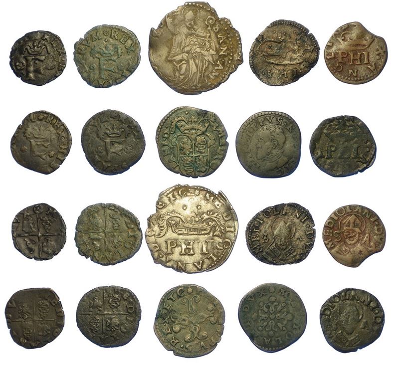 MILANO - FILIPPO II D'ASBURGO, 1556-1598. Lotto di dieci monete.  - Asta Numismatica - I - Cambi Casa d'Aste