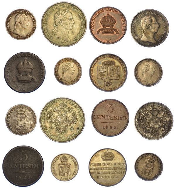 MILANO - FRANCESCO I D'ASBURGO-LORENA, 1815-1835. Lotto di otto monete.