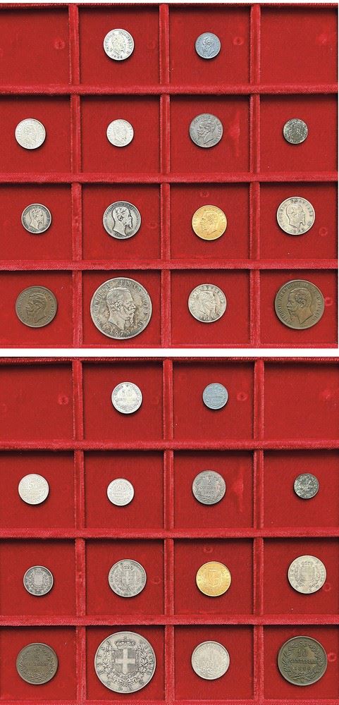 MILANO - VITTORIO EMANUELE II DI SAVOIA, 1861-1878. Lotto di quattordici monete.
