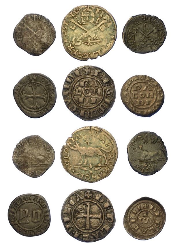 PIACENZA - XII/XVI SECOLO. Lotto di sei monete.