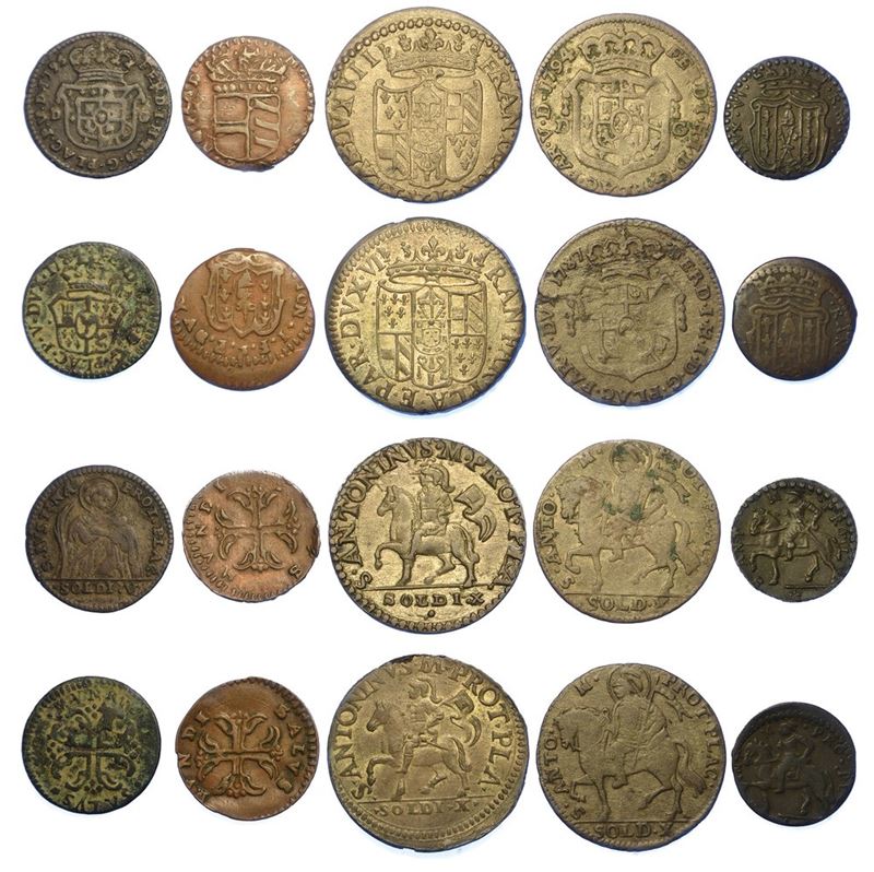 PIACENZA - XVII/XVIII SECOLO. Lotto di dieci monete.  - Auction Numismatics - I - Cambi Casa d'Aste