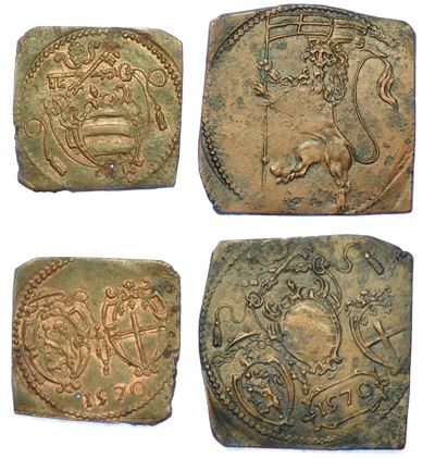 Bologna - Pio V, 1566-1572. Lotto di Due Monete.
