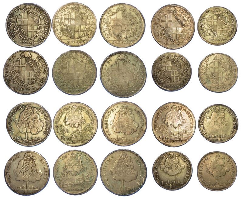 BOLOGNA - GOVERNO POPOLARE, 1796-1797. Lotto di dieci monete.  - Asta Numismatica - I - Cambi Casa d'Aste