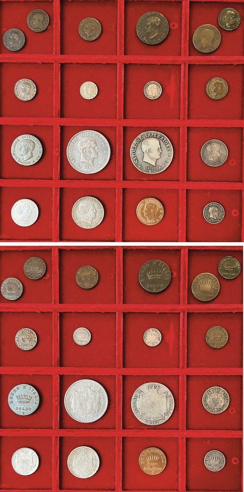 BOLOGNA - NAPOLEONE I, 1805-1814. Lotto di diciotto monete.