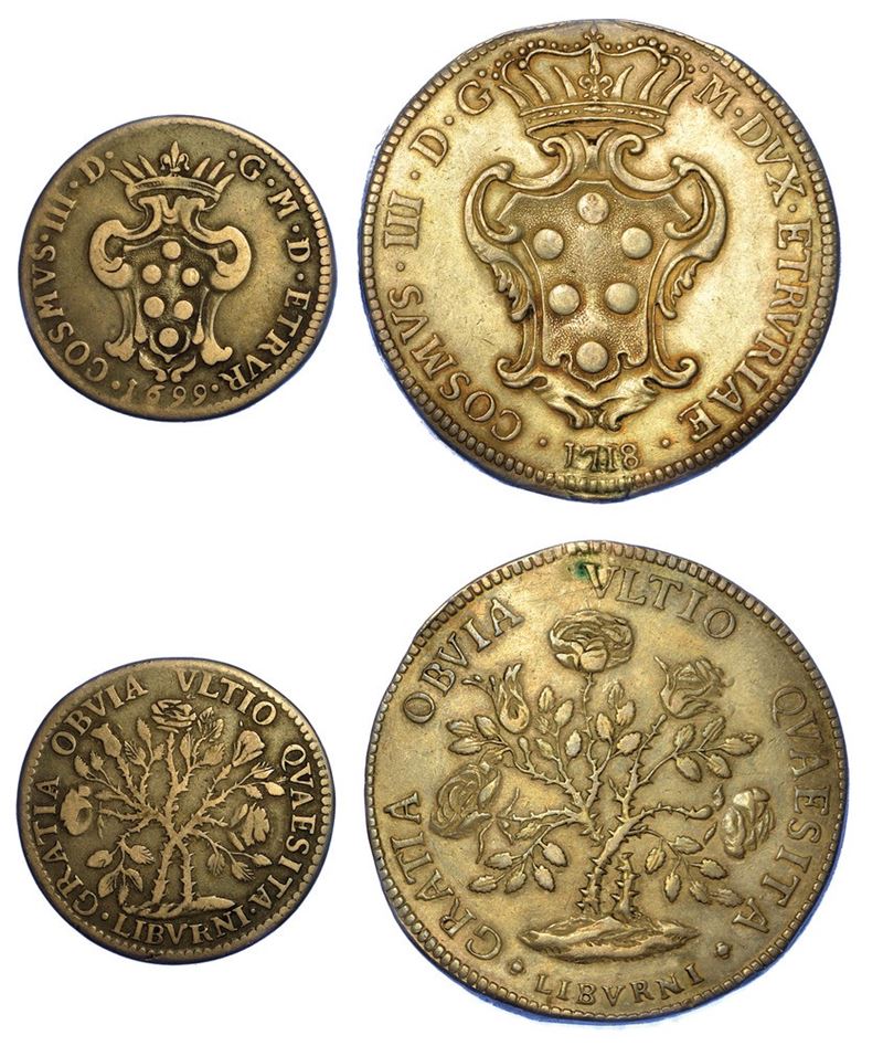 LIVORNO - COSIMO III DE' MEDICI, 1670-1723. Lotto di due monete.  - Auction Numismatics - I - Cambi Casa d'Aste