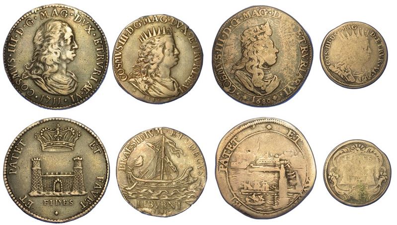LIVORNO - COSIMO III DE' MEDICI, 1670-1723. Lotto di quattro monete.  - Asta Numismatica - I - Cambi Casa d'Aste