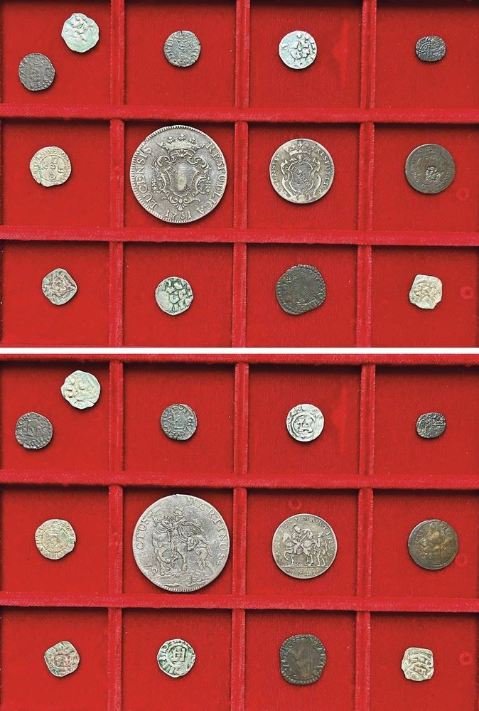 LUCCA - XII/XVIII SECOLO. Lotto di tredici monete.  - Auction Numismatics - I - Cambi Casa d'Aste