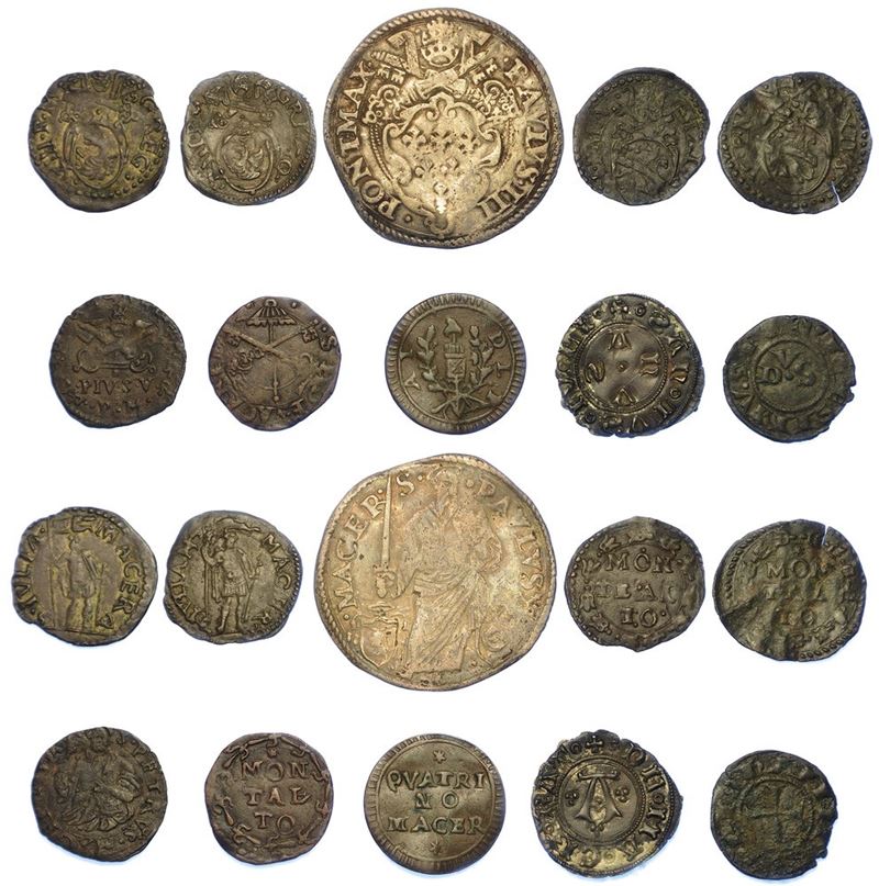 MACERATA e MOLTALTO. Lotto di dieci monete.  - Asta Numismatica - I - Cambi Casa d'Aste