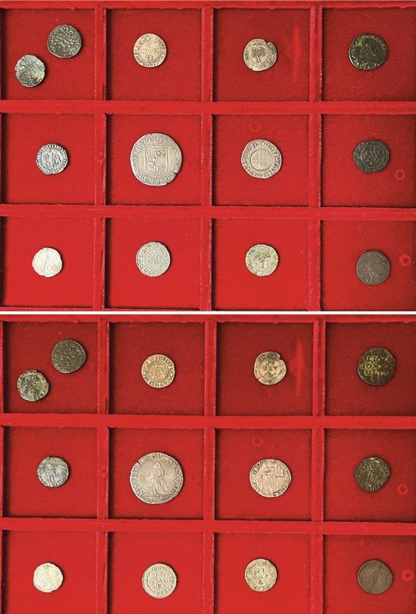 PESARO. Lotto di tredici monete.