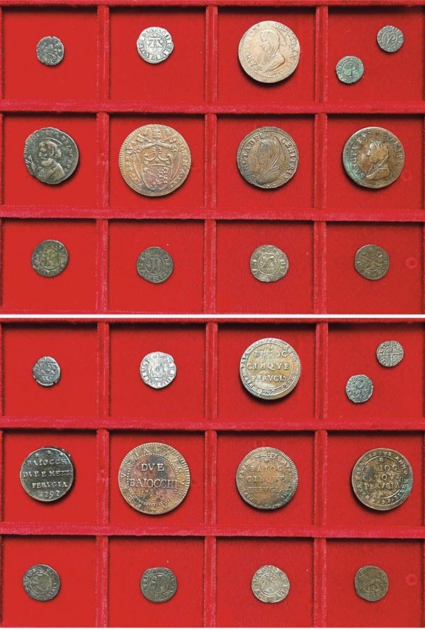 PERUGIA. Lotto di tredici monete.