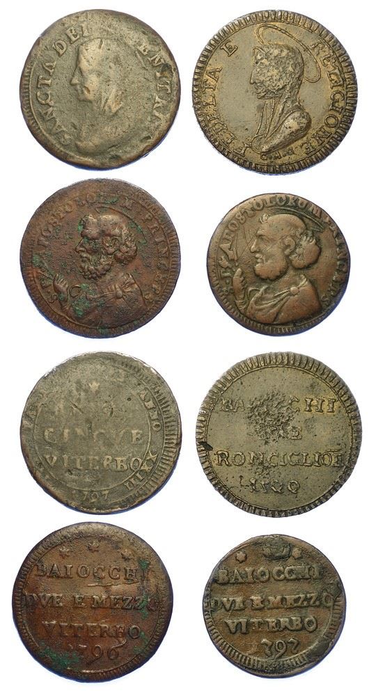 VITERBO e RONCIGLIONE. Lotto di quattro monete.  - Asta Numismatica - I - Cambi Casa d'Aste