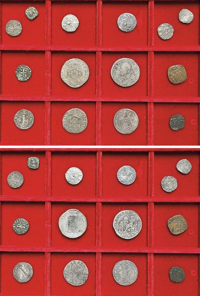 ROMA - XIII/XVI SECOLO. Lotto di quattordici monete.  - Asta Numismatica - I - Cambi Casa d'Aste