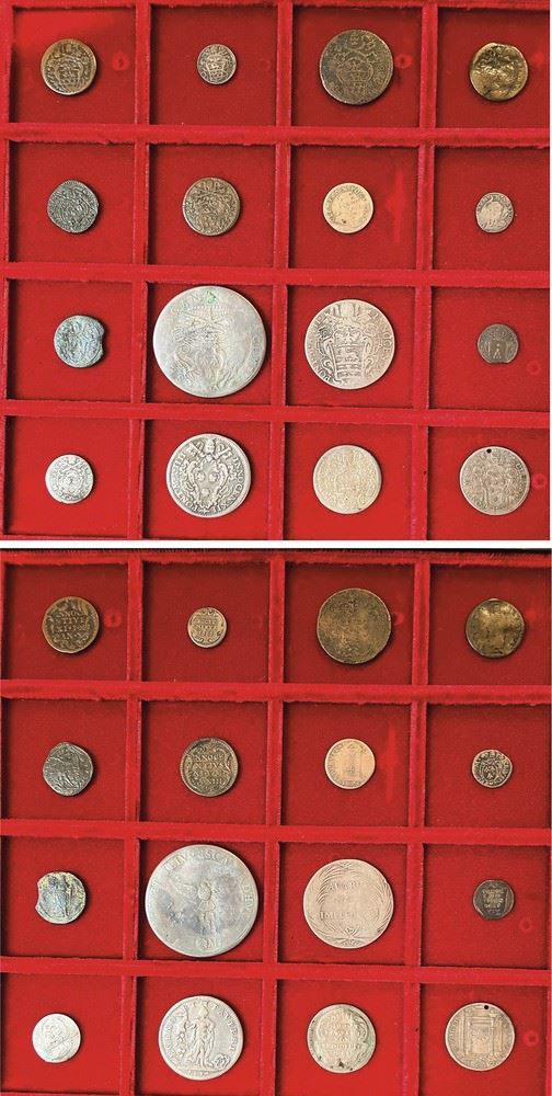 ROMA - XVII SECOLO. Lotto di sedici monete.  - Asta Numismatica - I - Cambi Casa d'Aste