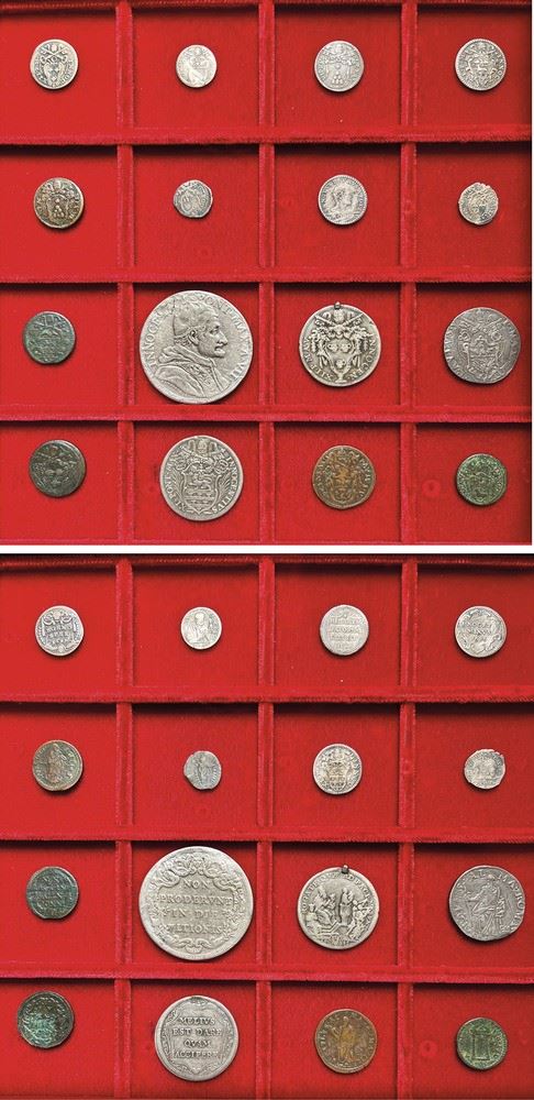 ROMA - XVII SECOLO. Lotto di sedici monete.  - Asta Numismatica - I - Cambi Casa d'Aste