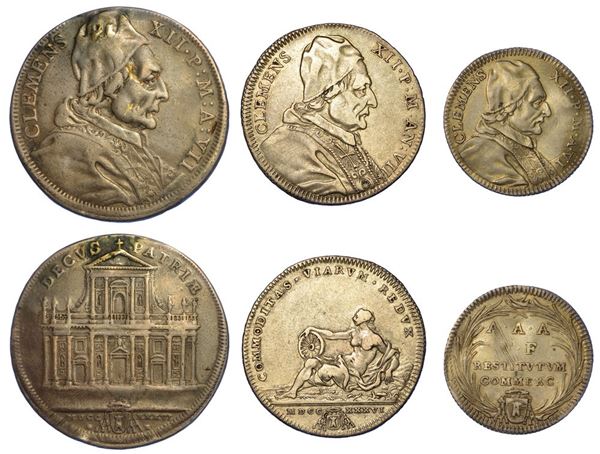 ROMA - XVIII SECOLO. Lotto di tre monete.