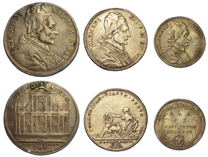 ROMA - XVIII SECOLO. Lotto di tre monete.  - Auction Numismatics - I - Cambi Casa d'Aste