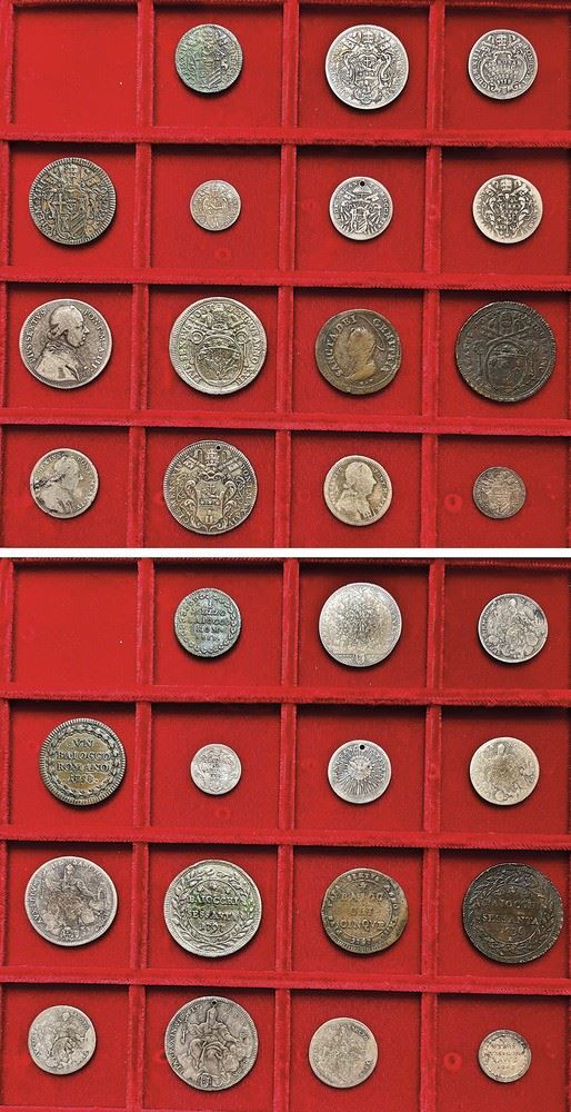 ROMA - XVIII SECOLO. Lotto di quindici monete.