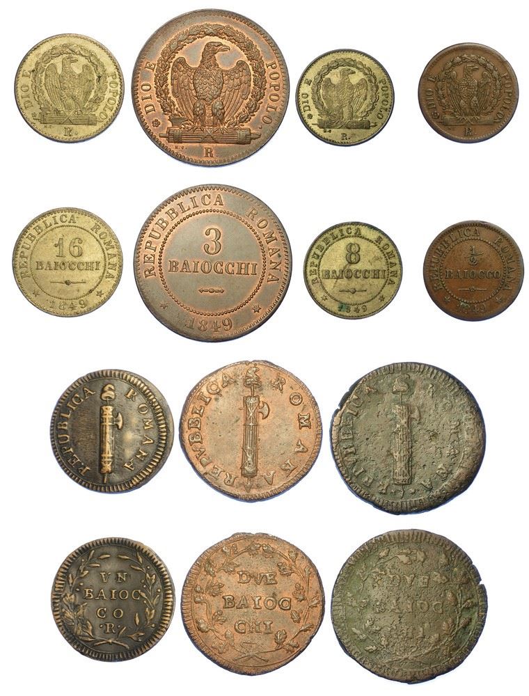 ROMA - I E II REPUBBLICA ROMANA. Lotto di sette monete.  - Auction Numismatics - I - Cambi Casa d'Aste
