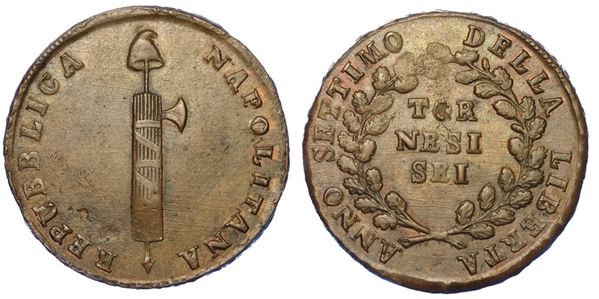 NAPOLI. REPUBBLICA NAPOLETANA, 1799. 6 Tornesi Anno VII (1799).
