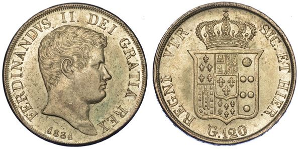 NAPOLI. FERDINANDO II DI BORBONE, 1830-1859. Piastra da 120 Grana 1831.
