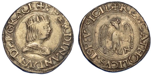 MESSINA. FERDINANDO D'ARAGONA, IL CATTOLICO, 1479-1516. Tarì.