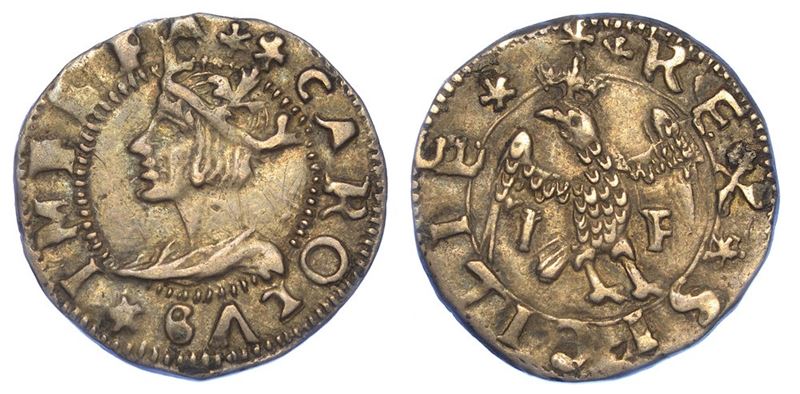 MESSINA. CARLO V D'ASBURGO, 1516-1556. Mezzo tarì.  - Auction Numismatics - I - Cambi Casa d'Aste
