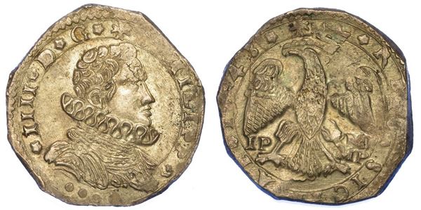MESSINA. FILIPPO IV DI SPAGNA, 1621-1665. 4 tarì 1643.