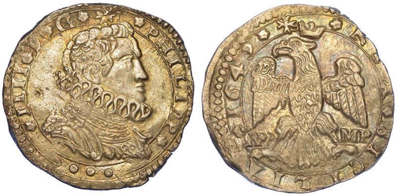 MESSINA. FILIPPO IV DI SPAGNA, 1621-1665. 4 tarì 1649.  - Auction Numismatics - I - Cambi Casa d'Aste