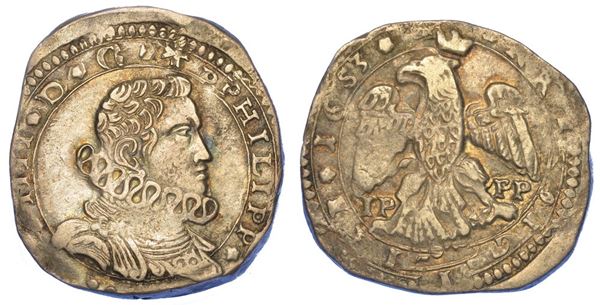 MESSINA. FILIPPO IV DI SPAGNA, 1621-1665. 4 tarì 1653.