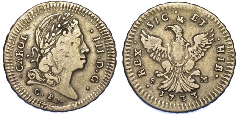 PALERMO. CARLO III D'ASBURGO, 1720-1734. 4 Tarì 1733.  - Auction Numismatics - I - Cambi Casa d'Aste