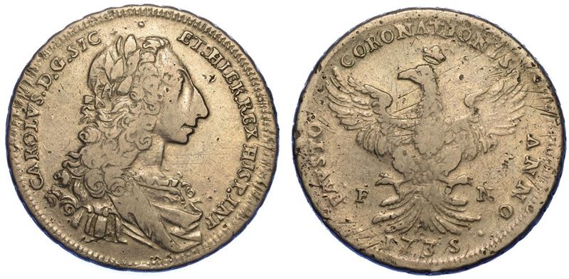 PALERMO. CARLO DI BORBONE, 1734-1759. 12 tarì 1735.  - Auction Numismatics - I - Cambi Casa d'Aste