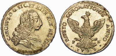 Palermo. Carlo di Borbone, 1734-1759. 4 Tarì 1735.