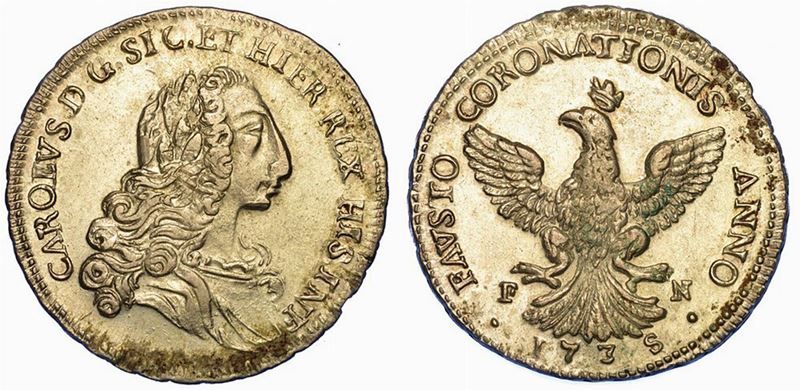 PALERMO. CARLO DI BORBONE, 1734-1759. 4 tarì 1735.  - Asta Numismatica - I - Cambi Casa d'Aste