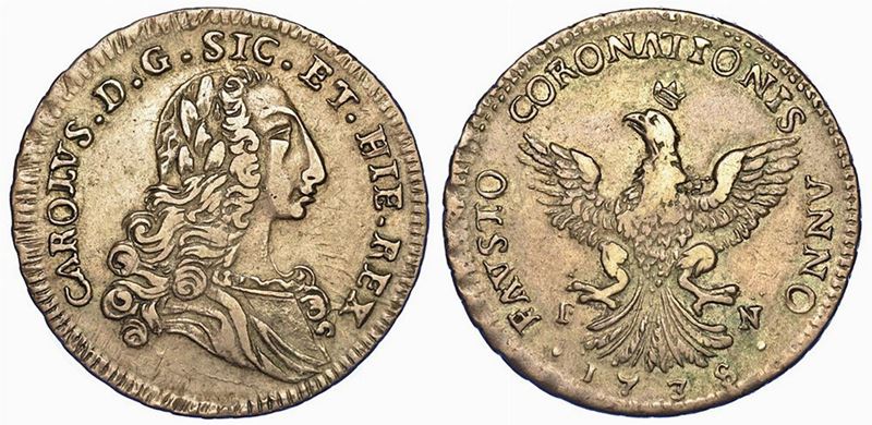 PALERMO. CARLO DI BORBONE, 1734-1759. 4 tarì 1735.  - Asta Numismatica - I - Cambi Casa d'Aste