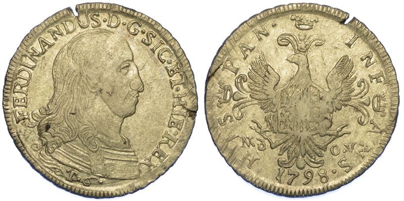 PALERMO. FERDINANDO III DI BORBONE, 1759-1816. 6 tarì 1798.  - Asta Numismatica - I - Cambi Casa d'Aste