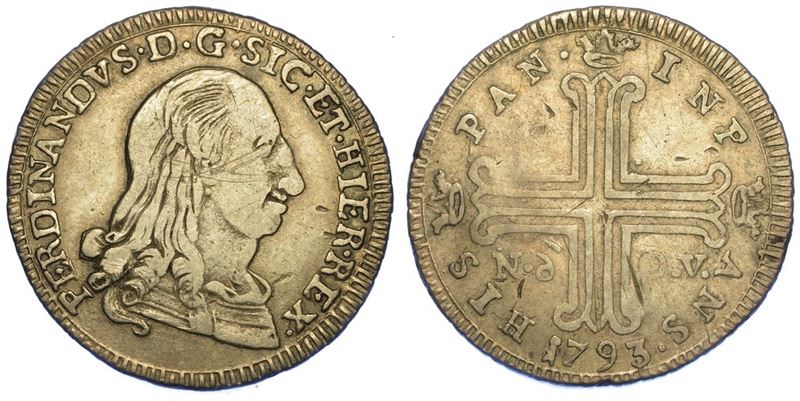 PALERMO. FERDINANDO III DI BORBONE, 1759-1816. 3 tarì 1793.  - Asta Numismatica - I - Cambi Casa d'Aste