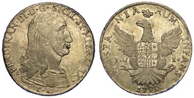 Palermo. Ferdinando III di Borbone, 1759-1816. 12 Tarì 1799.
