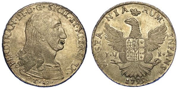 PALERMO. FERDINANDO III DI BORBONE, 1759-1816. 12 tarì 1799.