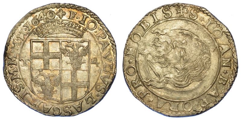 MALTA. JEAN PAUL DE LASCARIS CASTELLAR, 1636-1657. 4 Tarì.  - Auction Numismatics - I - Cambi Casa d'Aste