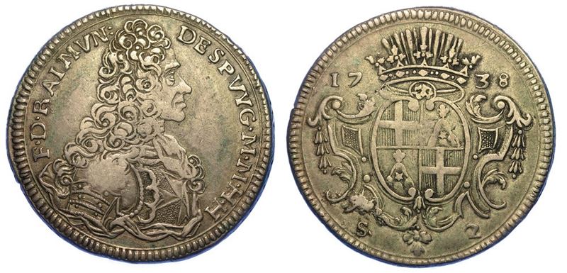 MALTA. RAMON DE DESPUIG, 1736-1741. 2 scudi 1738.  - Auction Numismatics - I - Cambi Casa d'Aste