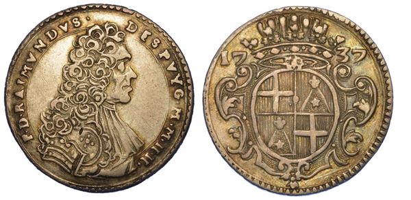 MALTA. RAMON DE DESPUIG, 1736-1741. 4 Tarì 1737.