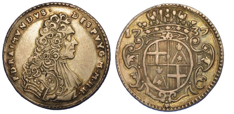 MALTA. RAMON DE DESPUIG, 1736-1741. 4 Tarì 1737.  - Asta Numismatica - I - Cambi Casa d'Aste