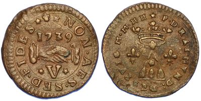 Malta. Ramon De Despuig, 1736-1741. Cinquina 1739.