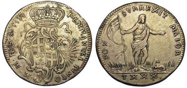 MALTA. EMANUELE PINTO, 1741-1773. 30 Tarì 1757.