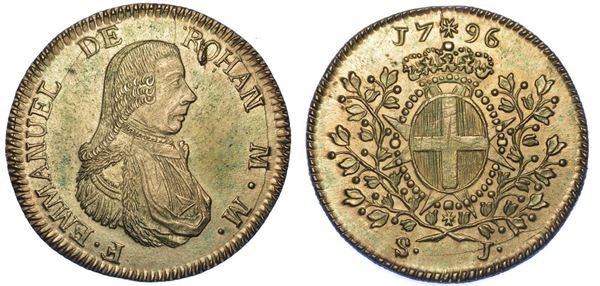 MALTA. EMMANUEL DE ROHAN, 1775-1797. Scudo 1796.