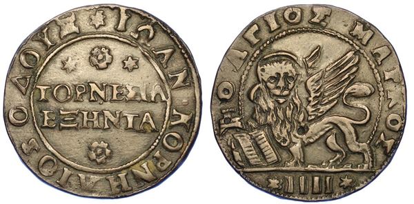 VENEZIA. GIOVANNI I CORNER, 1625-1629. 60 Tornesi o quattro Soldi per Candia.