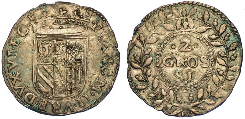 URBINO. FRANCESCO MARIA II DELLA ROVERE, 1574-1624. Due Grossi.  - Asta Numismatica - I - Cambi Casa d'Aste