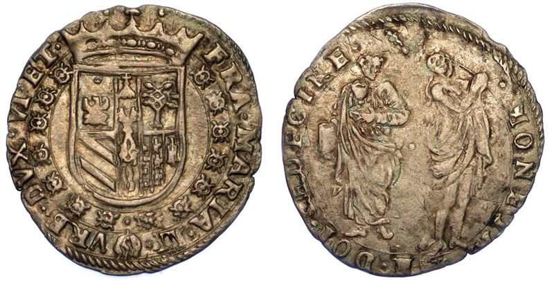 URBINO. FRANCESCO MARIA II DELLA ROVERE, 1574-1624. Da due sedicine.  - Auction Numismatics - I - Cambi Casa d'Aste