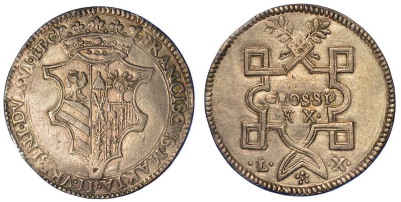 URBINO. FRANCESCO MARIA II DELLA ROVERE, 1574-1624. 20 Grossi.  - Auction Numismatics - I - Cambi Casa d'Aste