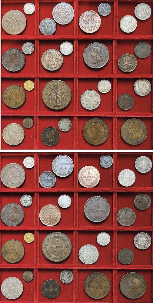 ROMA - PIO IX, 1846-1878. Lotto di 28 monete.  - Asta Numismatica - I - Cambi Casa d'Aste